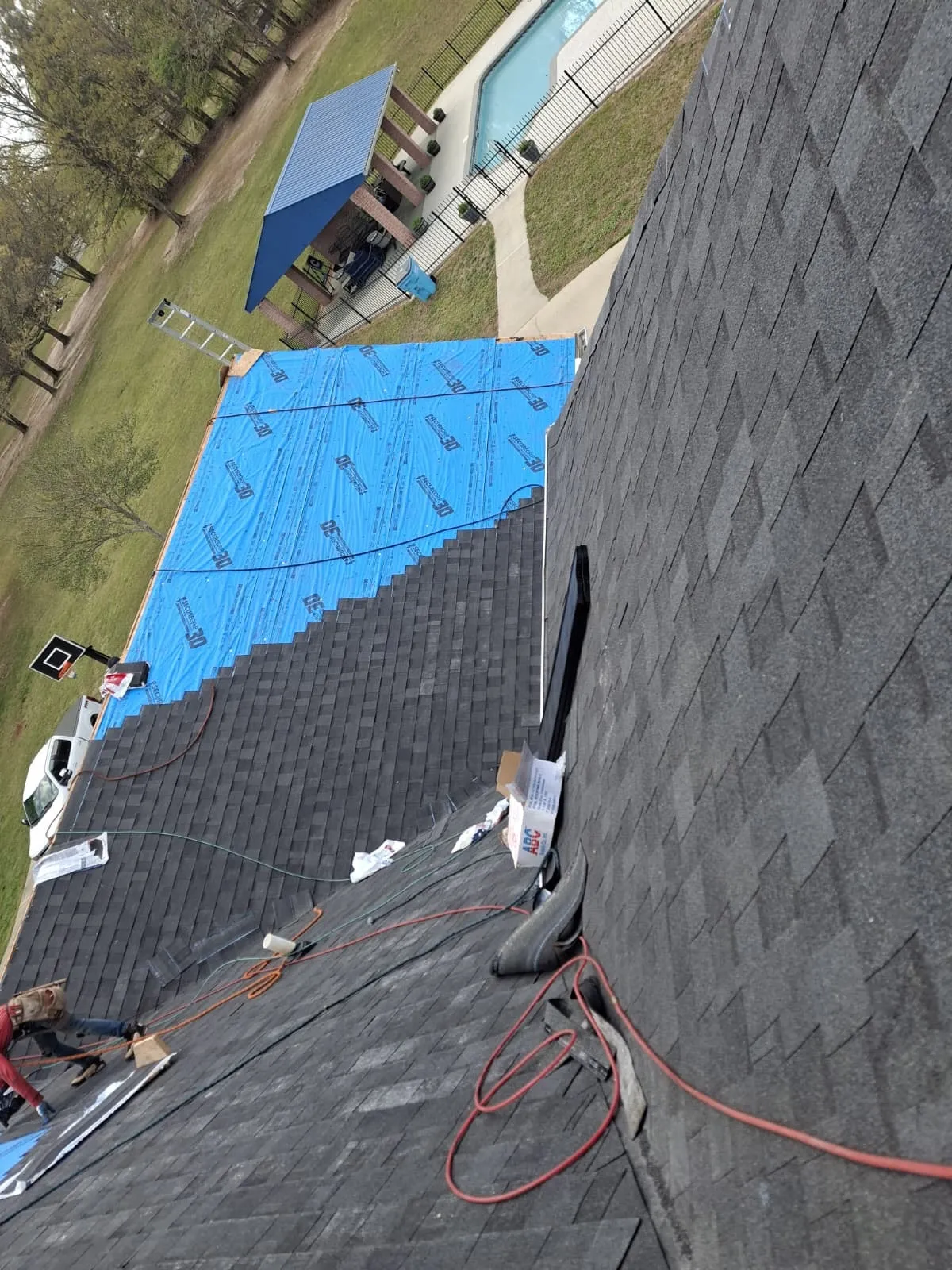 Residential roofing work by Peters Prestigious Properties Inc.